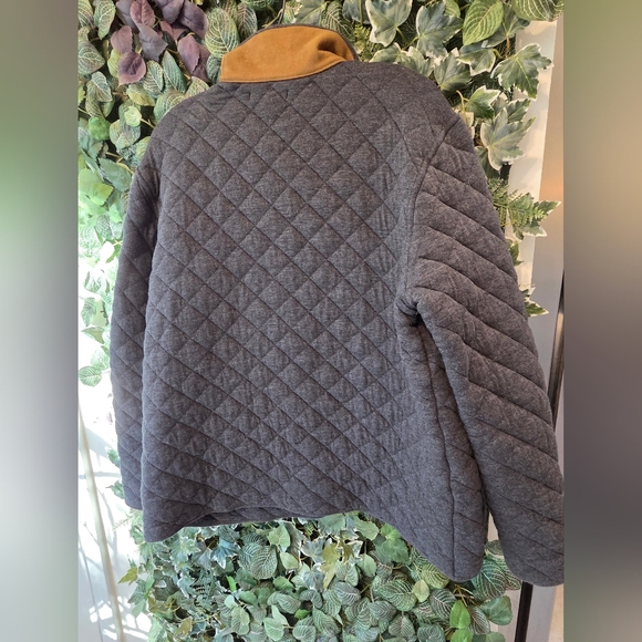 Banana Republic Mens Gray Quilted Full Zip Jacket - Picture 6 of 7